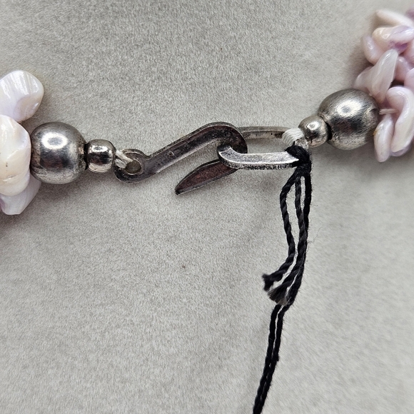 NEW VINTAGE Lavender Purple Stone Large Silver Tone Statement Pendant Necklace - Picture 7 of 7